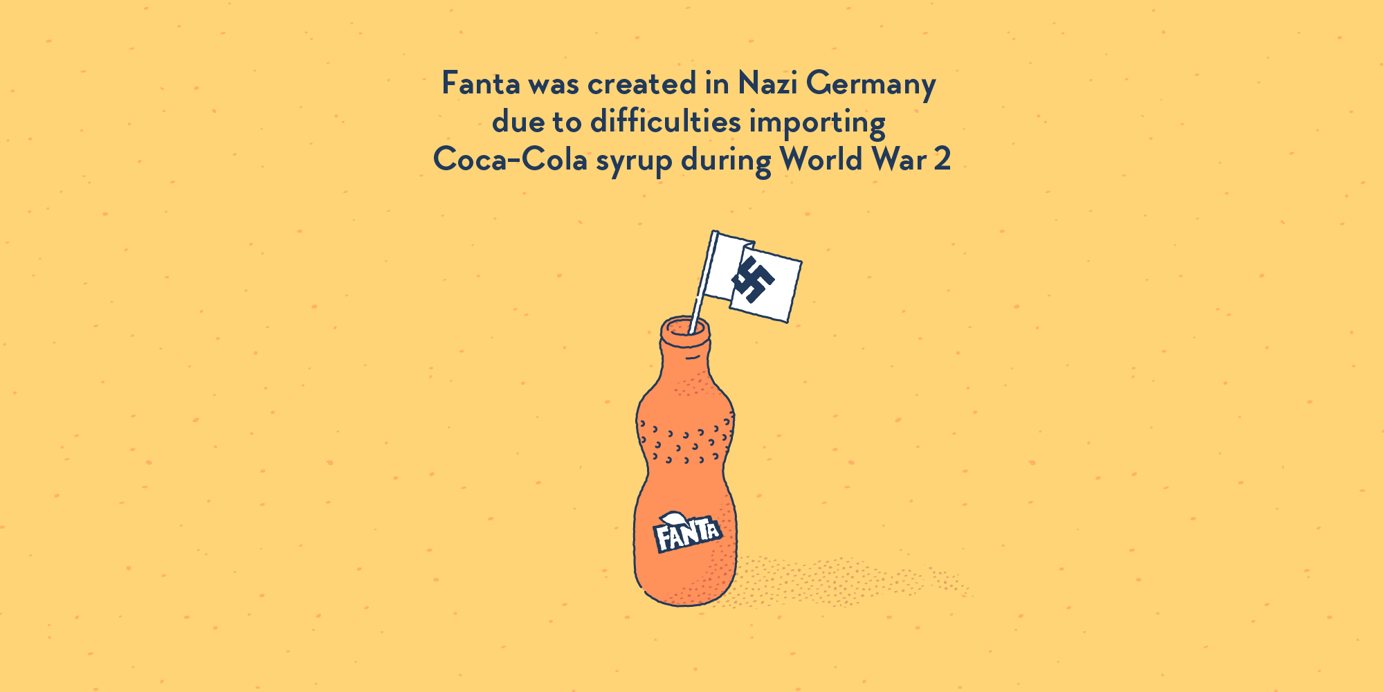 A Fanta bottle with a Nazi flag