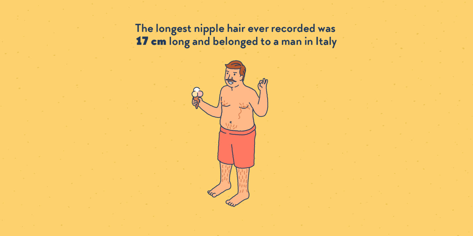 The longest nipple hair ever recorded was 17 cm long and belonged to a ...