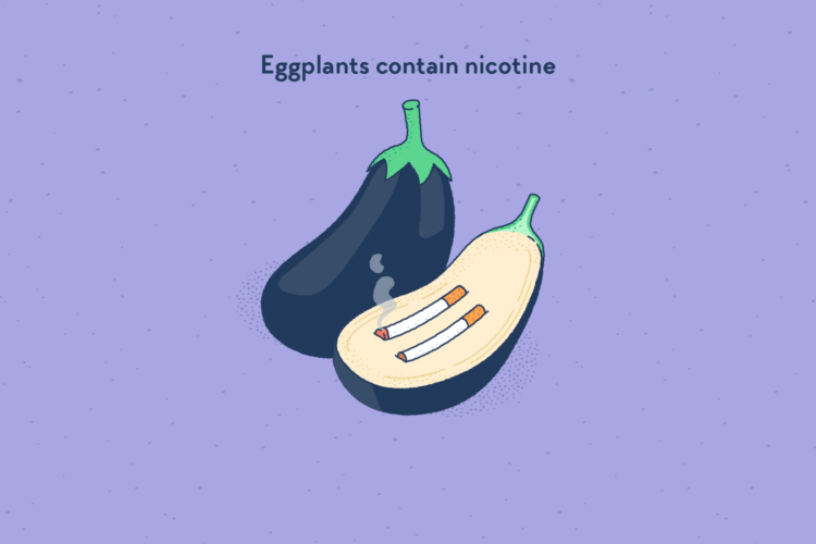 Cigarettes inside an eggplant.