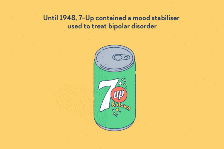 A can of 7-up reading “7-up-and-down”
